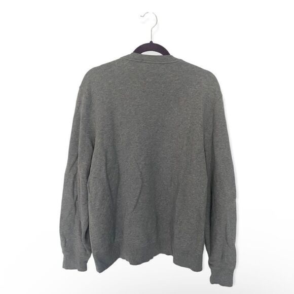 Burberry Grey Sweatshirt Large Logo Equestrian Knight Graphic 100% Cotton - Picture 3 of 5